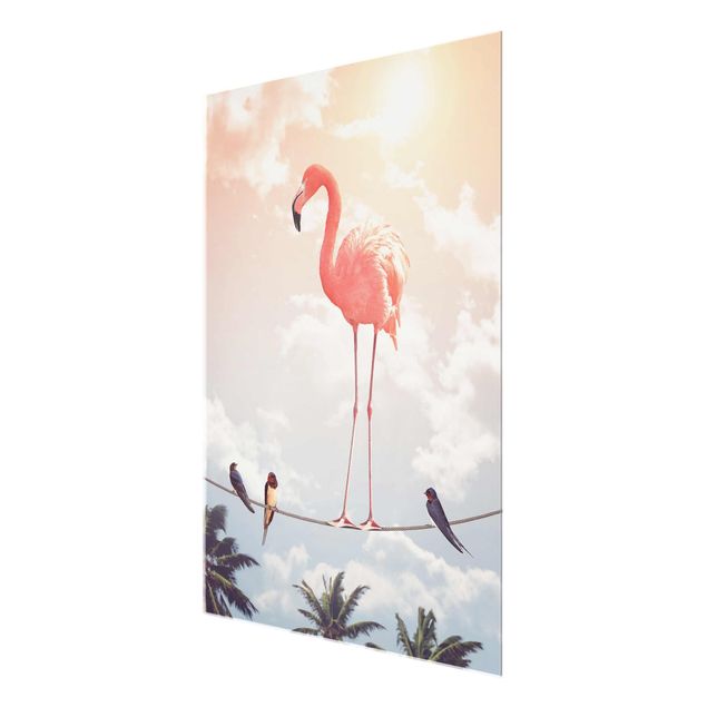 Billeder blomster Sky With Flamingo