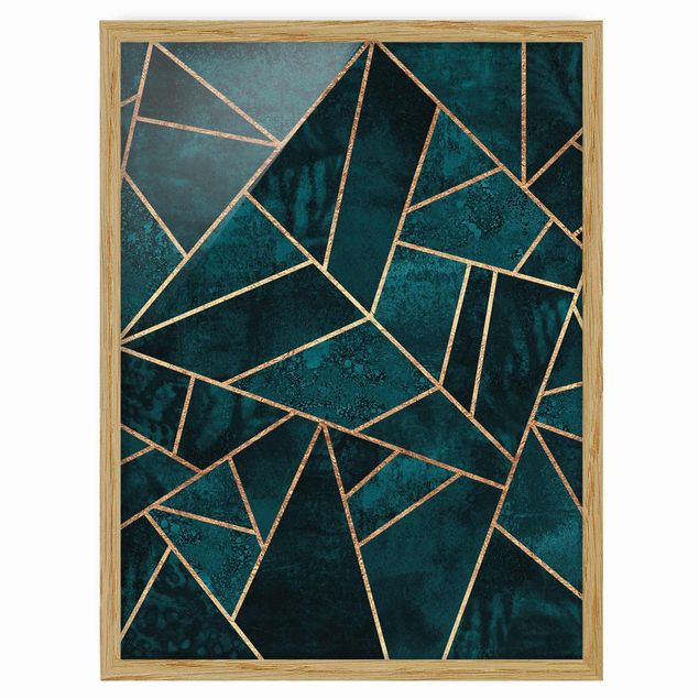 Billeder mønstre Dark Turquoise With Gold