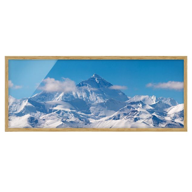 Indrammede plakater landskaber Mount Everest