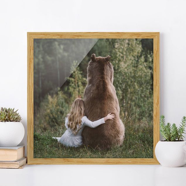 Billeder bjørne Girl With Brown Bear