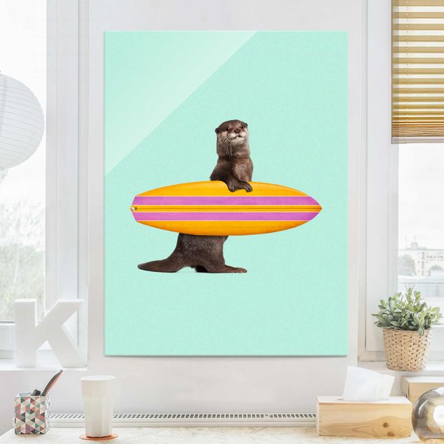 Billeder Otter With Surfboard