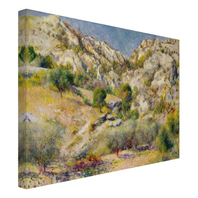 Billeder på lærred bjerge Auguste Renoir - Rock At Estaque