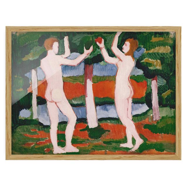 Billeder kunsttryk August Macke - Adam And Eve