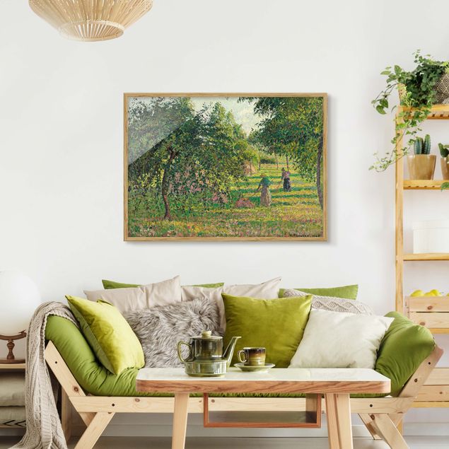 Kunst stilarter pointillisme Camille Pissarro - Apple Trees And Tedders, Eragny