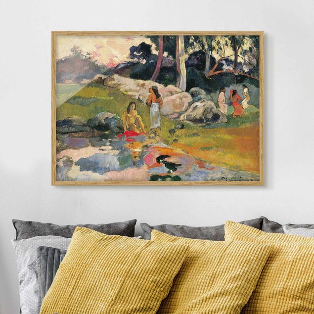 køkken dekorationer Paul Gauguin - Women At The Banks Of River