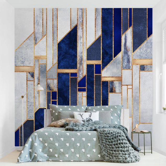 Tapet moderne Geometric Shapes With Gold