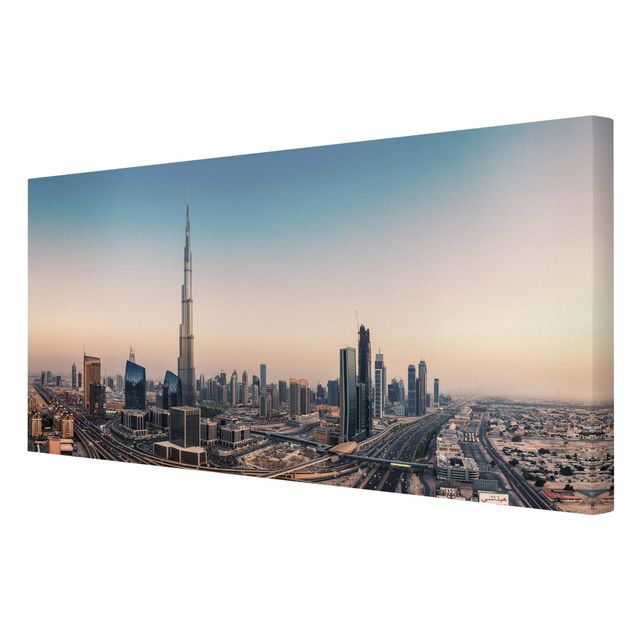Billeder på lærred arkitektur og skyline Abendstimmung in Dubai
