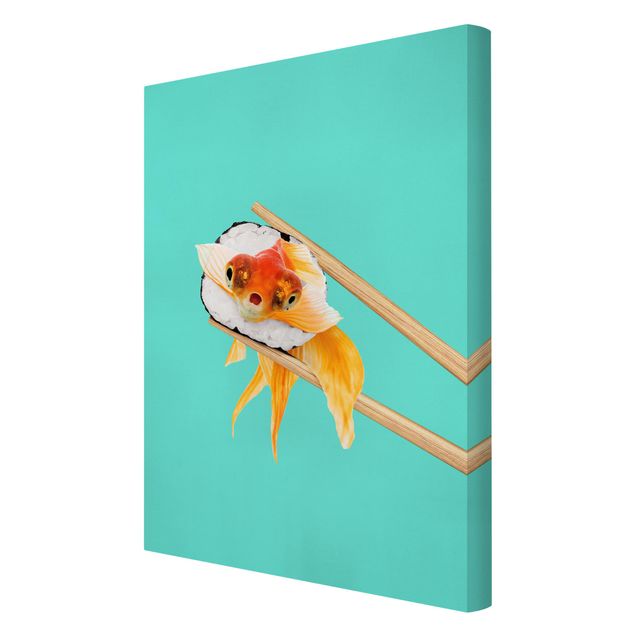 Billeder på lærred dyr Sushi With Goldfish