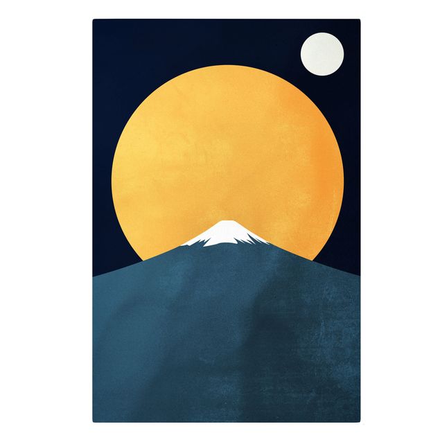 Billeder landskaber Sun, Moon And Mountain