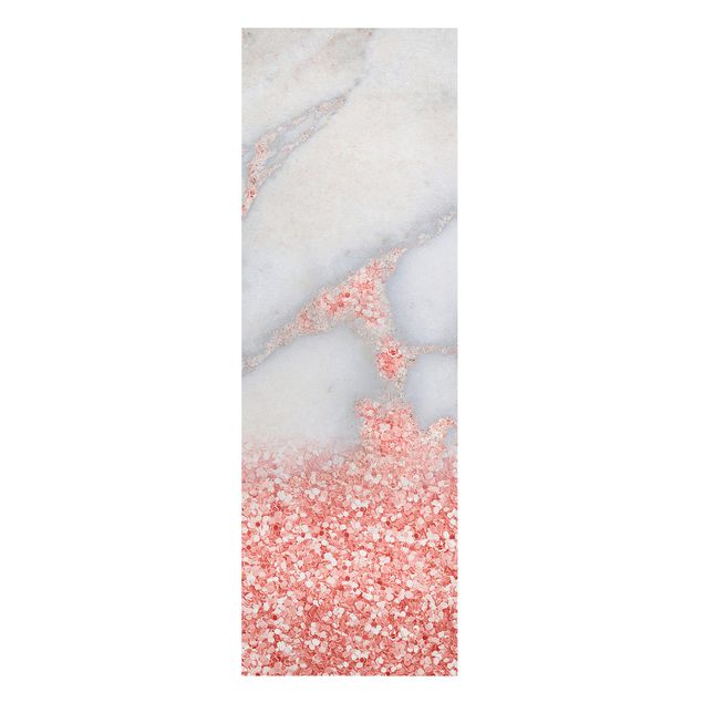 Billeder på lærred abstrakt Marble Look With Pink Confetti