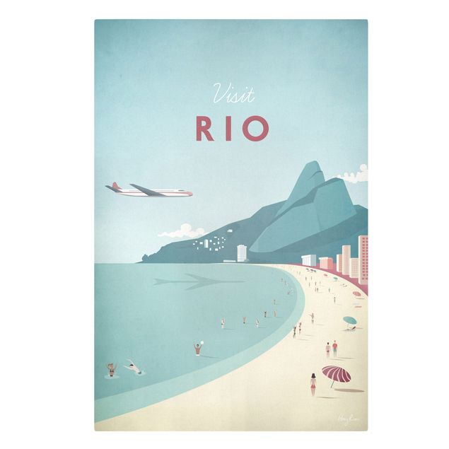 Billeder på lærred arkitektur og skyline Travel Poster - Rio De Janeiro