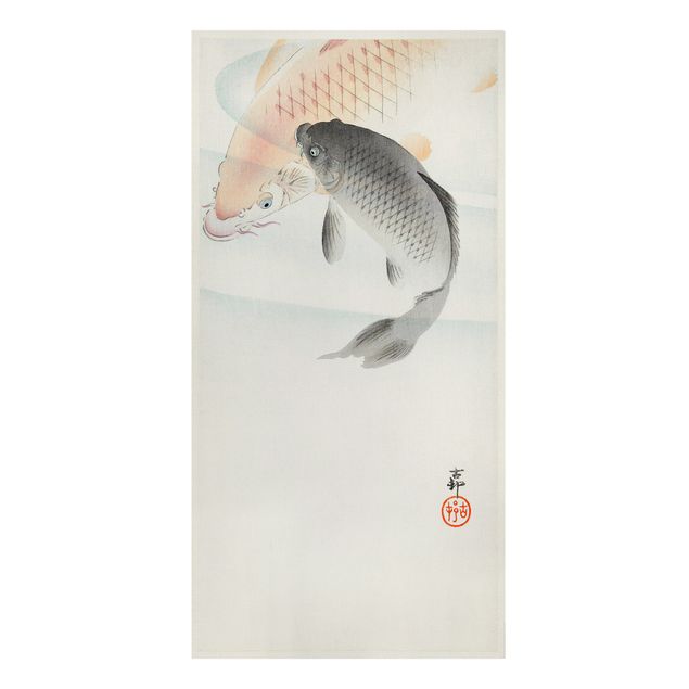 Billeder på lærred dyr Vintage Illustration Asian Fish L