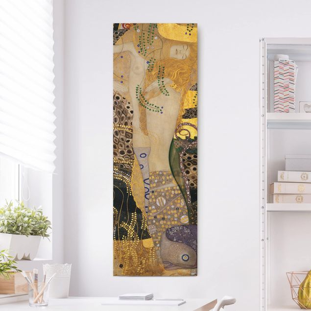 Kunst stilarter art deco Gustav Klimt - Water Serpents I