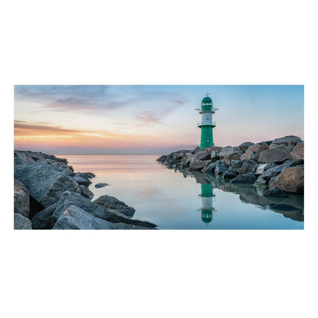Billeder strande Sunset at the Lighthouse