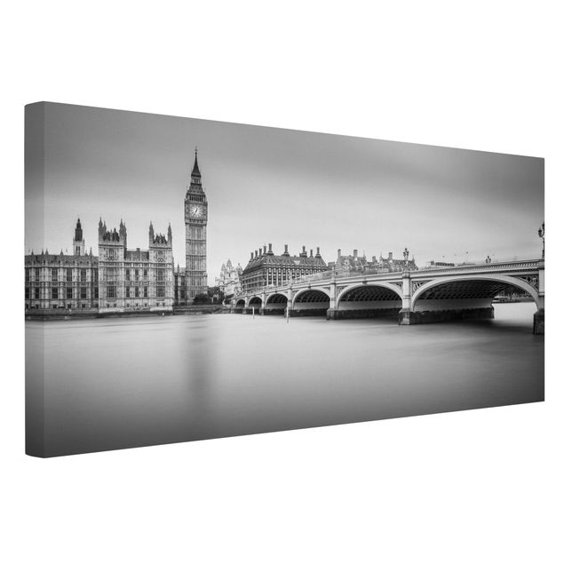 Billeder på lærred arkitektur og skyline Westminster Bridge And Big Ben