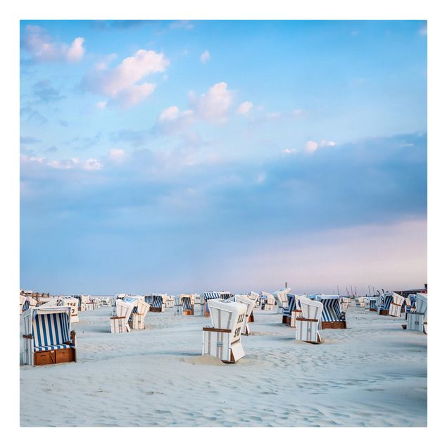 Billeder strande Beach Chairs On The North Sea Beach