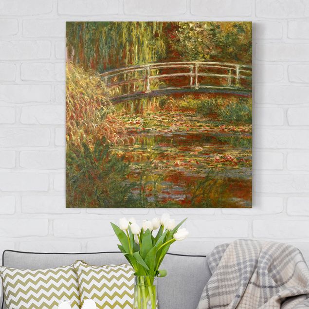 Kunst stilarter impressionisme Claude Monet - Waterlily Pond And Japanese Bridge (Harmony In Pink)