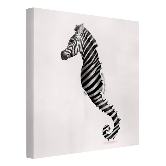 Billeder på lærred heste Seahorse With Zebra Stripes