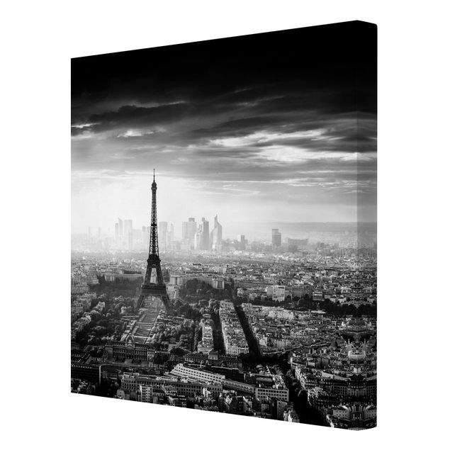 Billeder arkitektur og skyline The Eiffel Tower From Above Black And White