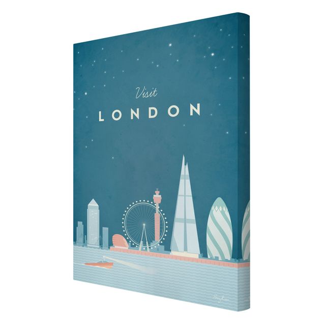 Billeder på lærred kunsttryk Travel Poster - London