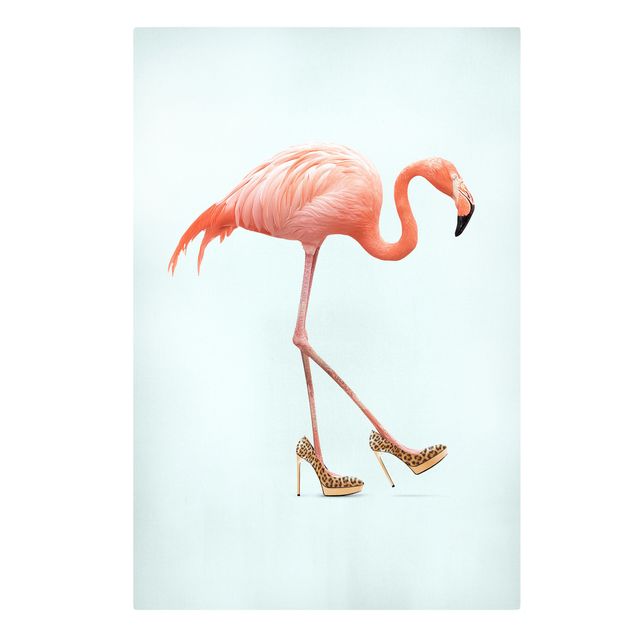 Billeder på lærred dyr Flamingo With High Heels