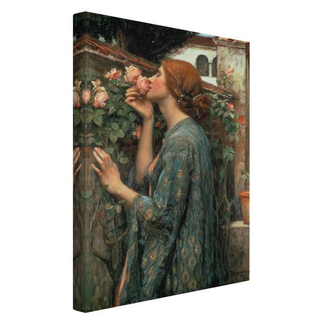 Billeder på lærred kunsttryk John William Waterhouse - The Soul Of The Rose
