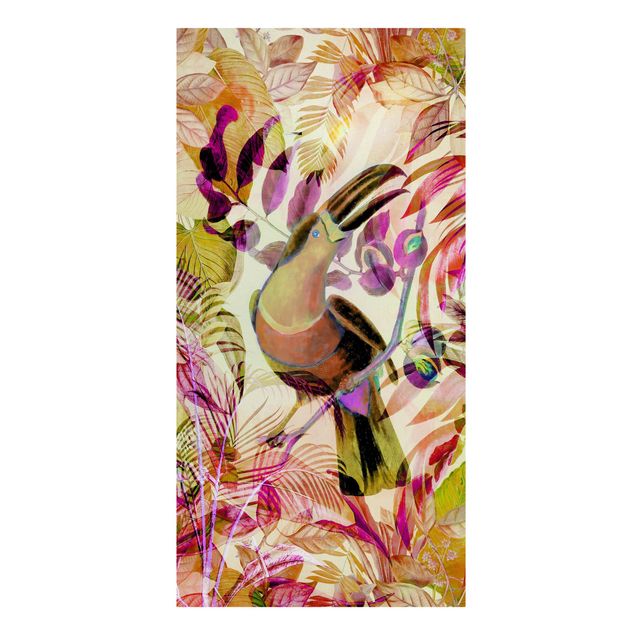 Billeder blomster Colourful Collage - Toucan