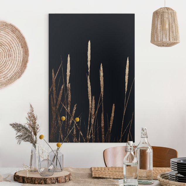 Billeder på lærred græs Graphical Plant World - Golden Reed