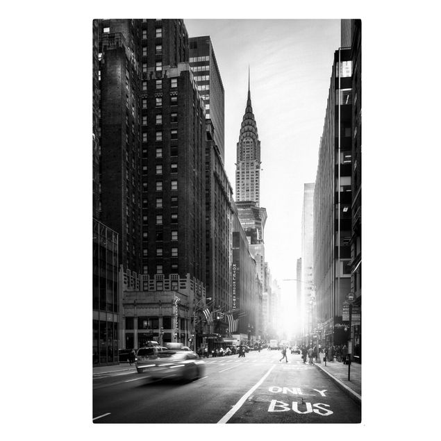 Billeder på lærred sort og hvid Lively New York