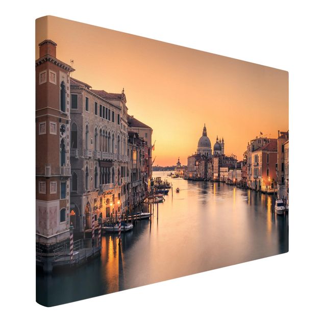 Billeder på lærred solnedgange Golden Venice