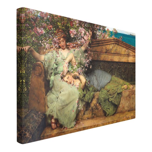 Billeder på lærred blomster Sir Lawrence Alma-Tadema - The Rose Garden