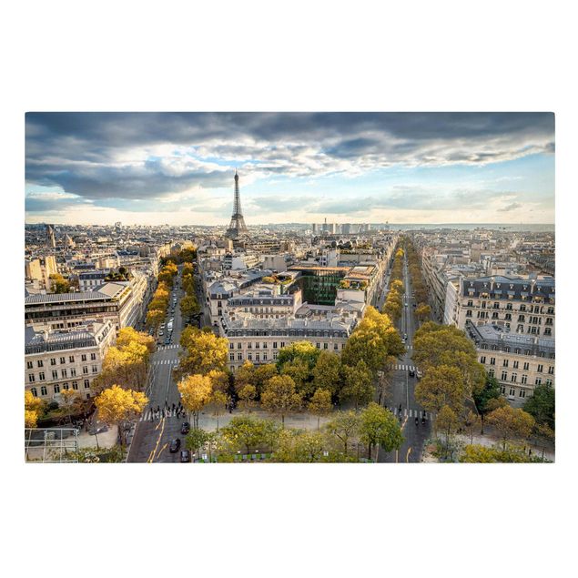 Billeder på lærred arkitektur og skyline Nice day in Paris