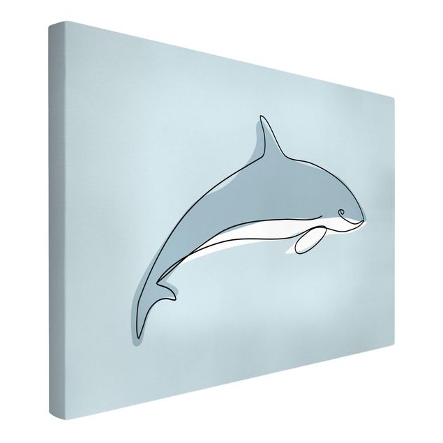 Billeder fisk Dolphin Line Art