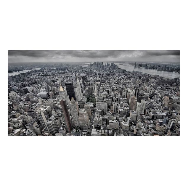 Billeder på lærred sort og hvid View Over Manhattan