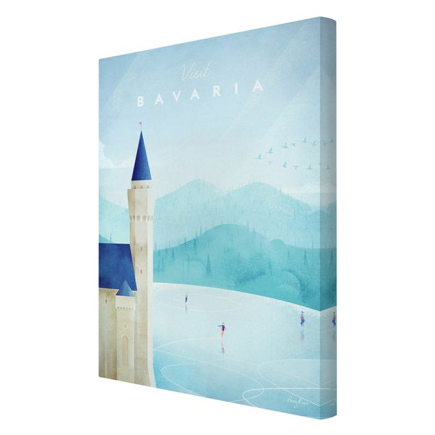 Billeder blå Travel Poster - Bavaria
