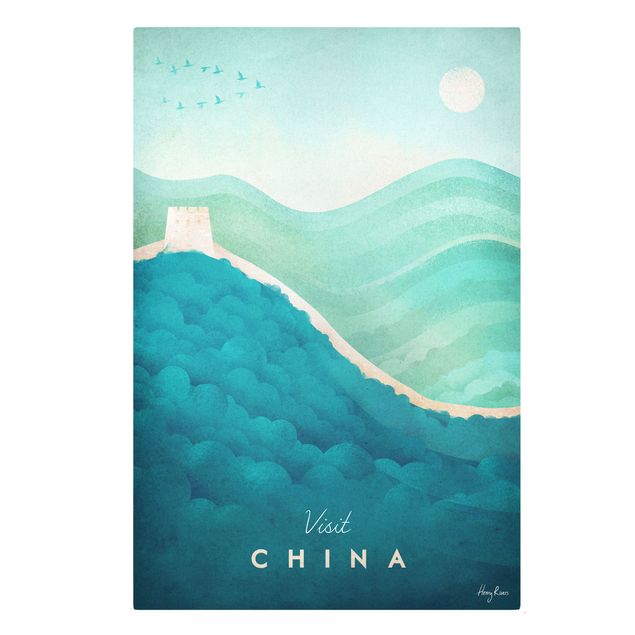 Billeder på lærred kunsttryk Travel Poster - China