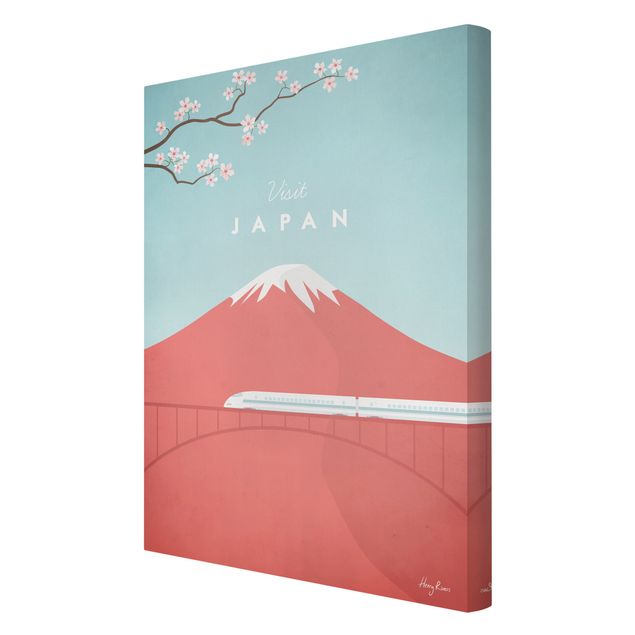 Billeder på lærred blomster Travel Poster - Japan