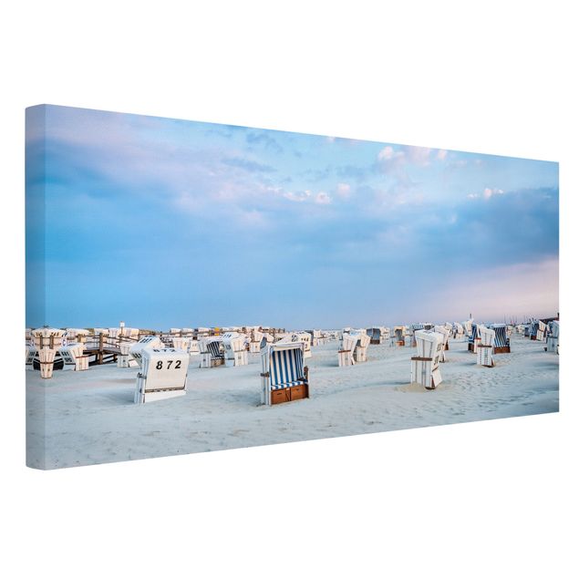 Billeder landskaber Beach Chairs On The North Sea Beach