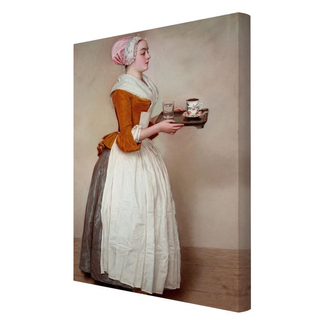 Billeder på lærred kaffe Jean Etienne Liotard - The Chocolate Girl