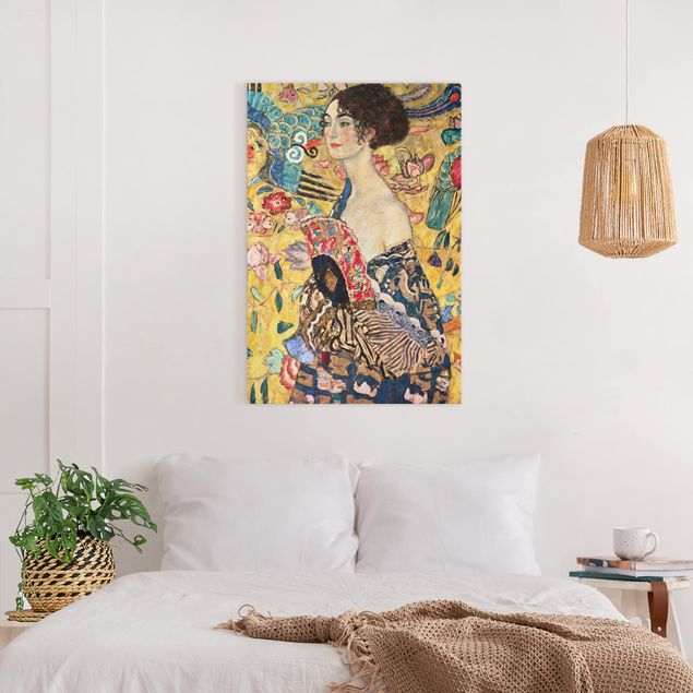 køkken dekorationer Gustav Klimt - Lady With Fan