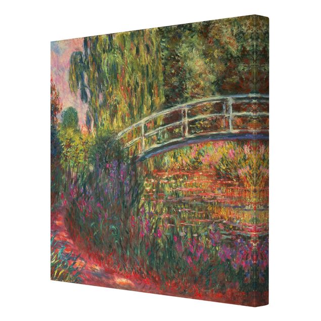 Billeder på lærred blomster Claude Monet - Japanese Bridge In The Garden Of Giverny