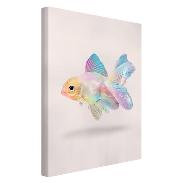 Billeder på lærred kunsttryk Fish In Pastel