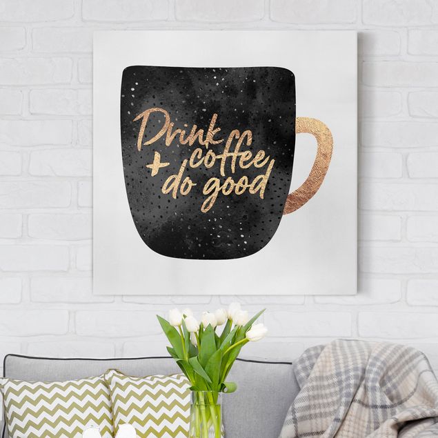 køkken dekorationer Drink Coffee, Do Good - Black