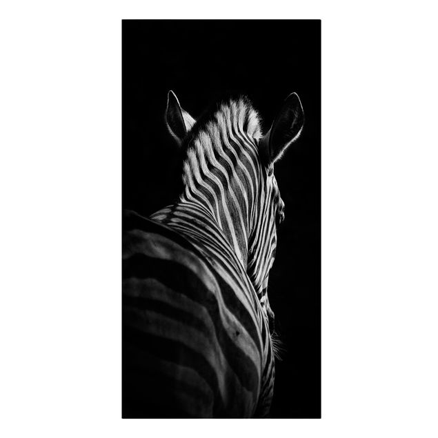 Billeder på lærred dyr Dark Zebra Silhouette