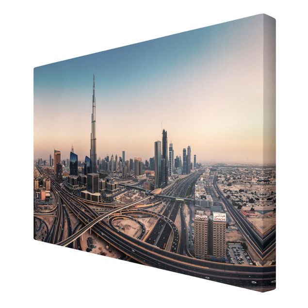 Billeder på lærred arkitektur og skyline Abendstimmung in Dubai