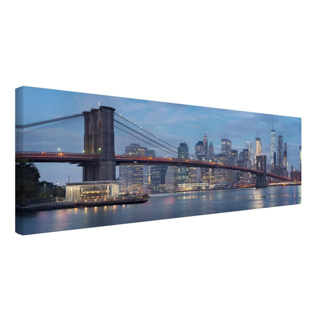 Billeder på lærred arkitektur og skyline Brooklyn Bridge Manhattan New York