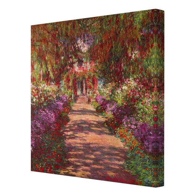 Billeder på lærred blomster Claude Monet - Pathway In Monet's Garden At Giverny