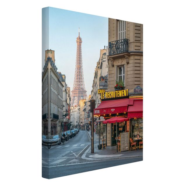 Billeder på lærred arkitektur og skyline Streets Of Paris