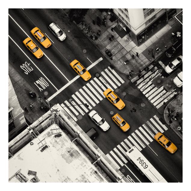 Billeder på lærred sort og hvid New York City Cabs