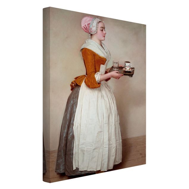 Billeder på lærred kunsttryk Jean Etienne Liotard - The Chocolate Girl